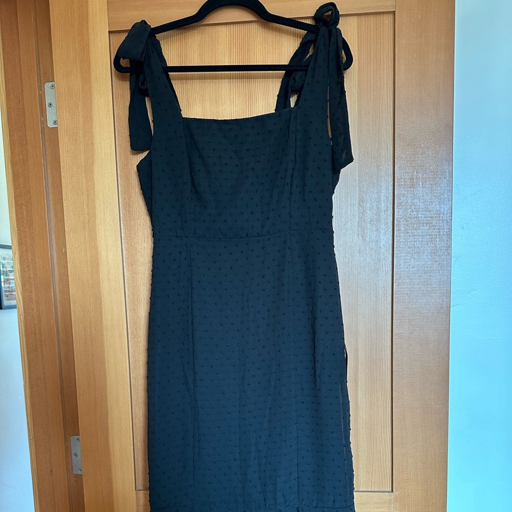 Brand New with Tags - Lulus Dot Tie-Strap Dress in Black